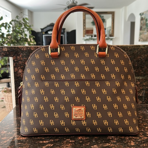 ✨NEW✨Dooney & Bourke GRETTA CARTER Satchel - BROWN TMORO - Picture 5 of 8